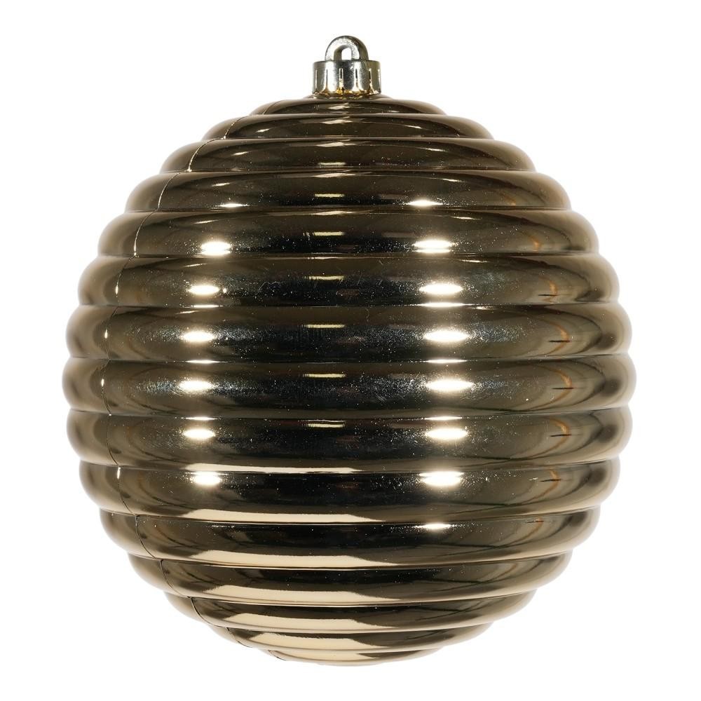 SFERA RIGATA PLASTICA CM.200 ORO